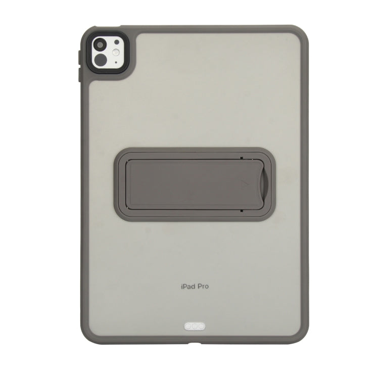 For iPad Pro 11 2022 / 2021 / 2020 Skin Feel Holder PC Hybrid TPU Tablet Case(Grey) - iPad Pro 11 (2022/2021) Cases by PMC Jewellery | Online Shopping South Africa | PMC Jewellery | Buy Now Pay Later Mobicred