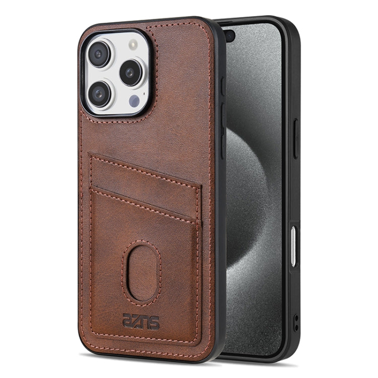 For iPhone 16 Pro AZNS K1 Series Card Slot Business Phone Case(Brown) - iPhone 16 Pro Cases by AZNS | Online Shopping South Africa | PMC Jewellery | Buy Now Pay Later Mobicred