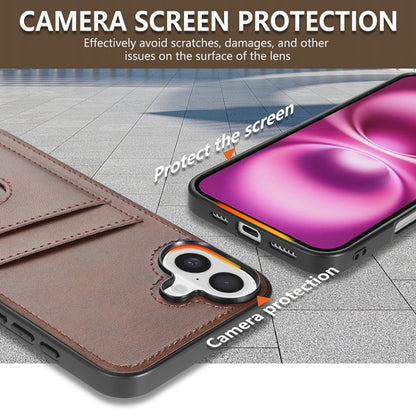 For iPhone 16 AZNS K1 Series Card Slot Business Phone Case(Brown) - iPhone 16 Cases by AZNS | Online Shopping South Africa | PMC Jewellery | Buy Now Pay Later Mobicred