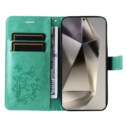 For Samsung Galaxy S25 Ultra 5G 3D Butterfly Embossed Pattern Flip Leather Phone Case(Green) - Galaxy S25 Ultra 5G Cases by PMC Jewellery | Online Shopping South Africa | PMC Jewellery | Buy Now Pay Later Mobicred