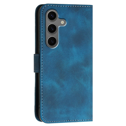 For Samsung Galaxy S25+ 5G YX0080 Grid Butterfly Embossed Pattern Flip Leather Phone Case with Lanyard(Dark Blue) - Galaxy S25+ 5G Cases by PMC Jewellery | Online Shopping South Africa | PMC Jewellery | Buy Now Pay Later Mobicred