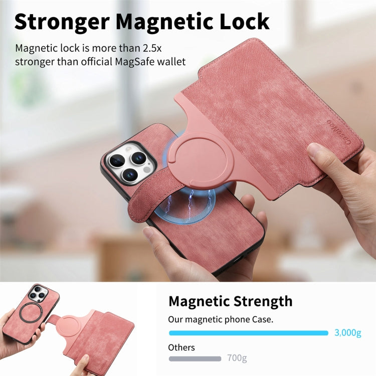 For iPhone 16 Pro Max CaseNeo MagSafe RFID Anti-theft Retro Leather Phone Case(Pink) - iPhone 16 Pro Max Cases by CaseNeo | Online Shopping South Africa | PMC Jewellery | Buy Now Pay Later Mobicred