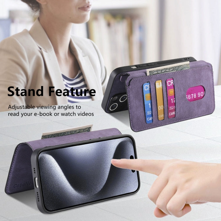 For iPhone 16 Pro CaseNeo MagSafe RFID Anti-theft Retro Leather Phone Case(Purple) - iPhone 16 Pro Cases by CaseNeo | Online Shopping South Africa | PMC Jewellery | Buy Now Pay Later Mobicred