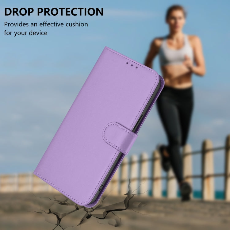 For Ulefone Note 14 Skin Feel Solid Color Leather Phone Case with Lanyard(Lavender Purple) - Ulefone Cases by PMC Jewellery | Online Shopping South Africa | PMC Jewellery | Buy Now Pay Later Mobicred