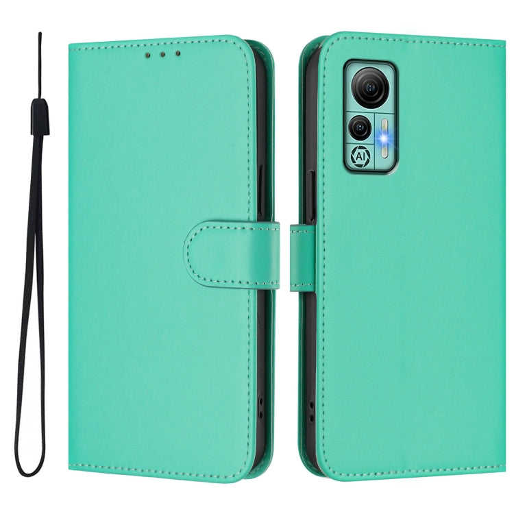 For Ulefone Note 14 Skin Feel Solid Color Leather Phone Case with Lanyard(Green) - Ulefone Cases by PMC Jewellery | Online Shopping South Africa | PMC Jewellery | Buy Now Pay Later Mobicred