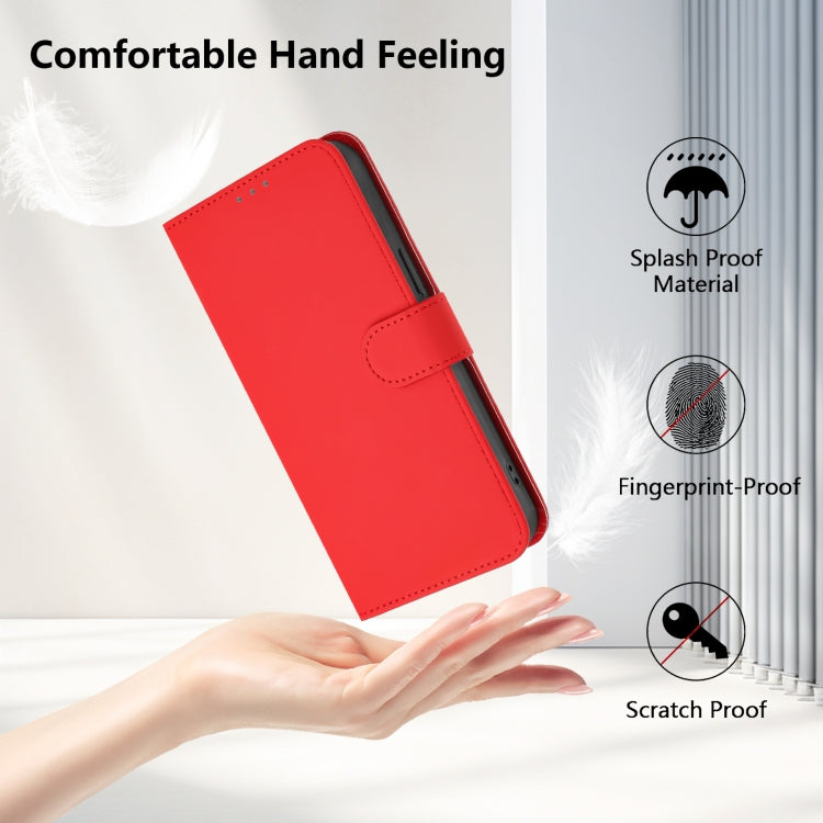 For Ulefone Note 17 Pro Skin Feel Solid Color Leather Phone Case with Lanyard(Red) - Ulefone Cases by PMC Jewellery | Online Shopping South Africa | PMC Jewellery | Buy Now Pay Later Mobicred