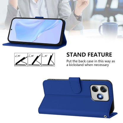 For Ulefone Note 18 Ultra Skin Feel Solid Color Leather Phone Case with Lanyard(Dark Blue) - Ulefone Cases by PMC Jewellery | Online Shopping South Africa | PMC Jewellery | Buy Now Pay Later Mobicred