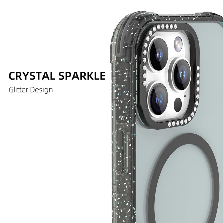 For iPhone 16 Mutural Blink Series Glitter Edge MagSafe Magnetic Phone Case(Blue) - iPhone 16 Cases by Mutural | Online Shopping South Africa | PMC Jewellery | Buy Now Pay Later Mobicred