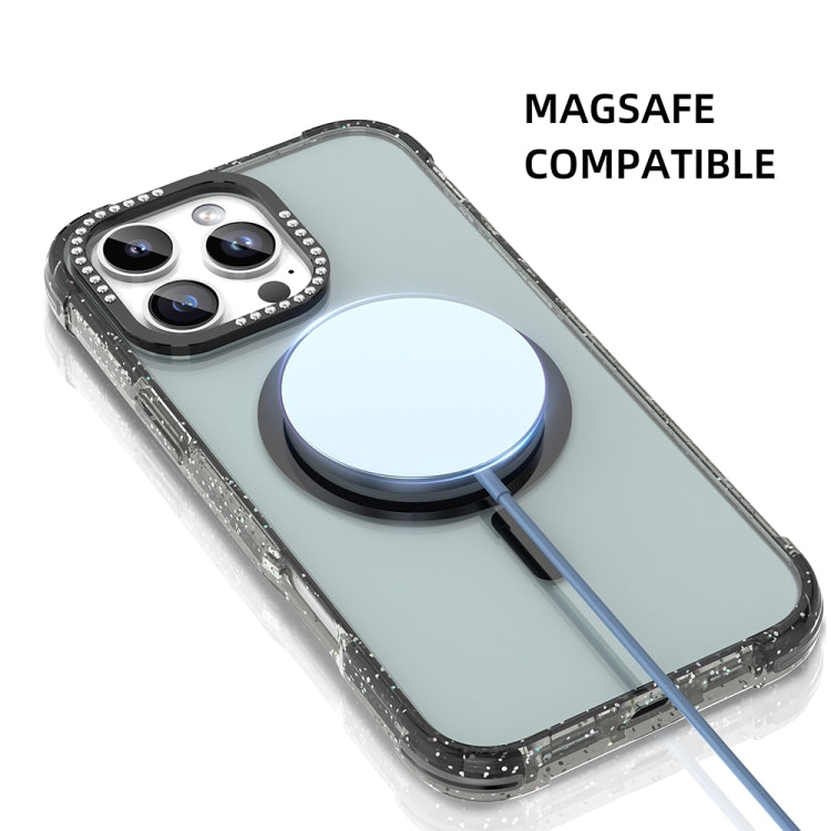 For iPhone 16 Pro Max Mutural Blink Series Glitter Edge MagSafe Magnetic Phone Case(Blue) - iPhone 16 Pro Max Cases by Mutural | Online Shopping South Africa | PMC Jewellery | Buy Now Pay Later Mobicred