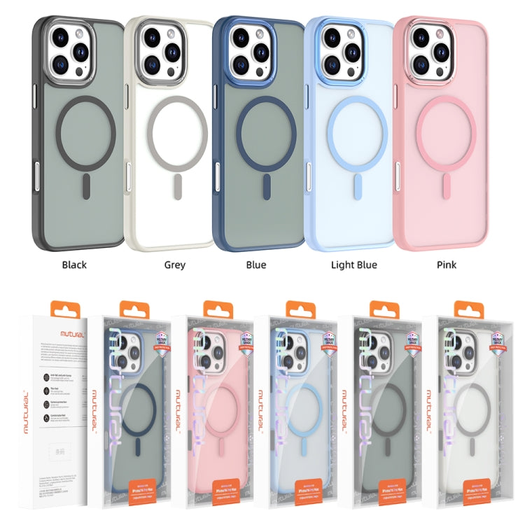 For iPhone 16 Pro Max Mutural Skin Feel Series Frosted MagSafe Magnetic Phone Case(Light Blue) - iPhone 16 Pro Max Cases by Mutural | Online Shopping South Africa | PMC Jewellery | Buy Now Pay Later Mobicred