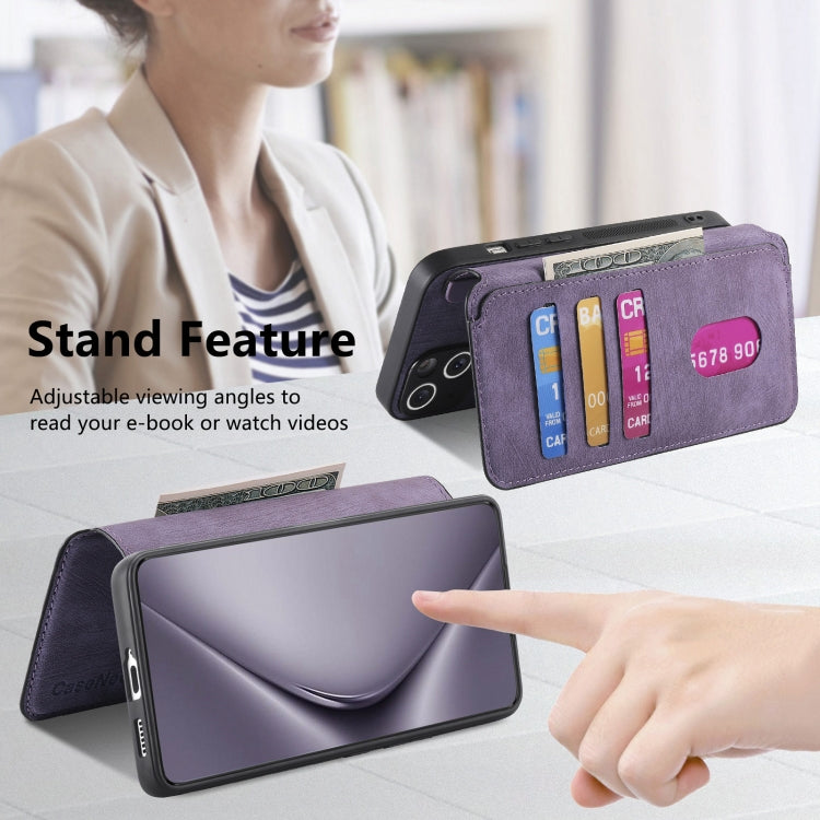 For Huawei Pura 70 Pro CaseNeo MagSafe RFID Anti-theft Retro Leather Phone Case(Purple) - Huawei Cases by CaseNeo | Online Shopping South Africa | PMC Jewellery | Buy Now Pay Later Mobicred