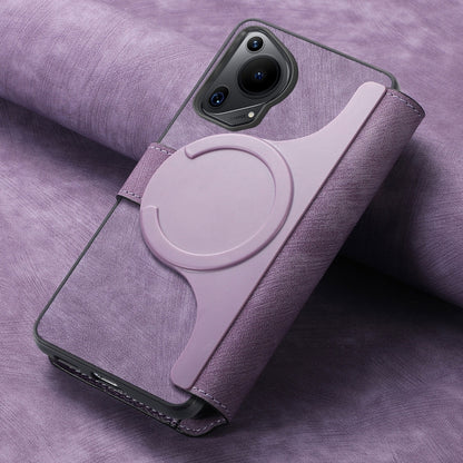 For Huawei Pura 70 Ultra CaseNeo MagSafe RFID Anti-theft Retro Leather Phone Case(Purple) - Huawei Cases by CaseNeo | Online Shopping South Africa | PMC Jewellery | Buy Now Pay Later Mobicred