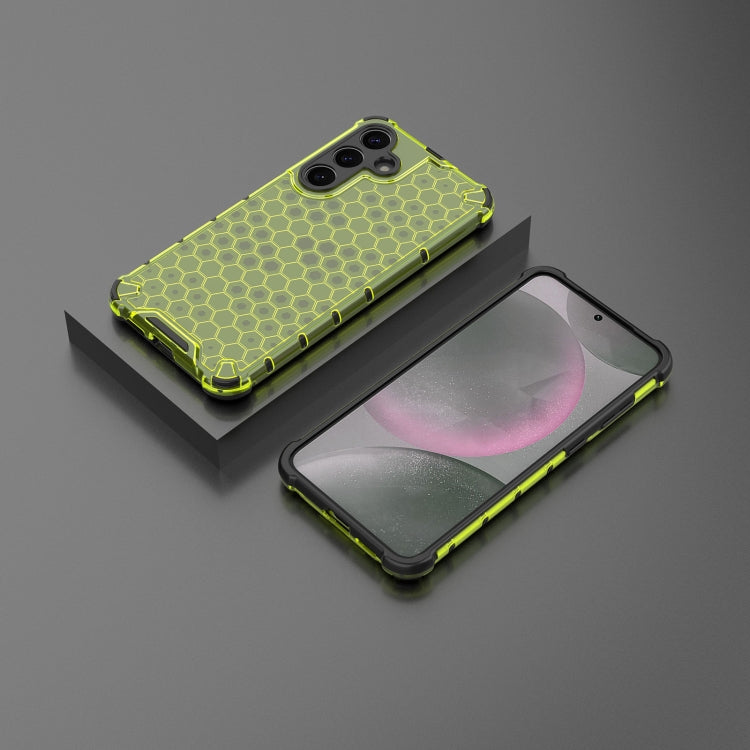 For Samsung Galaxy S25+ 5G Honeycomb Shockproof Phone Case(Green) - Galaxy S25+ 5G Cases by PMC Jewellery | Online Shopping South Africa | PMC Jewellery | Buy Now Pay Later Mobicred