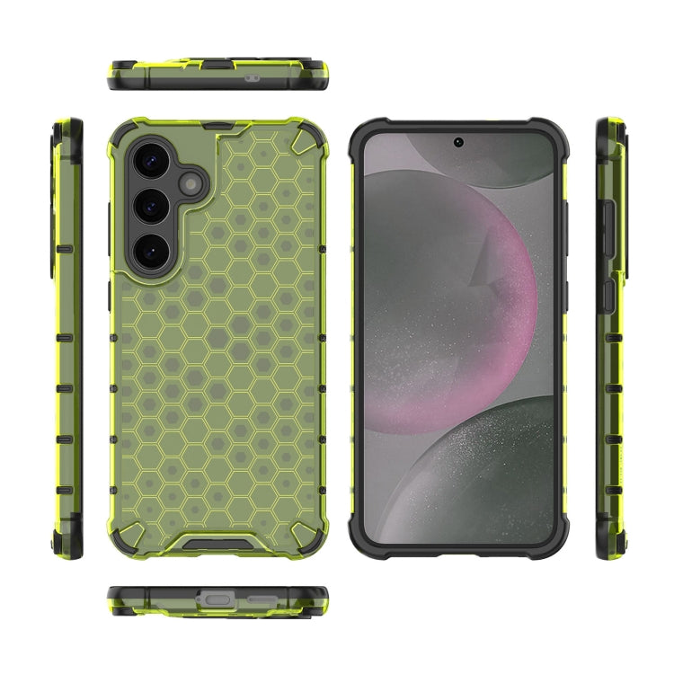 For Samsung Galaxy S25+ 5G Honeycomb Shockproof Phone Case(Green) - Galaxy S25+ 5G Cases by PMC Jewellery | Online Shopping South Africa | PMC Jewellery | Buy Now Pay Later Mobicred