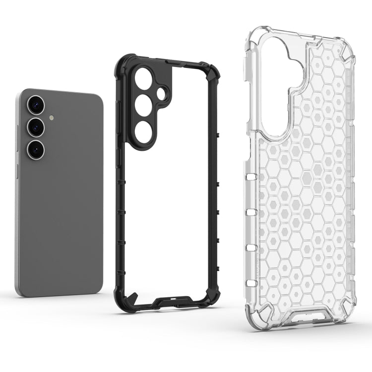 For Samsung Galaxy S25 5G Honeycomb Shockproof Phone Case(Black) - Galaxy S25 5G Cases by PMC Jewellery | Online Shopping South Africa | PMC Jewellery | Buy Now Pay Later Mobicred