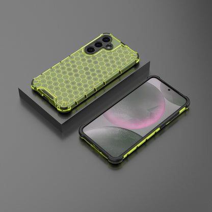 For Samsung Galaxy S25 5G Honeycomb Shockproof Phone Case(Green) - Galaxy S25 5G Cases by PMC Jewellery | Online Shopping South Africa | PMC Jewellery | Buy Now Pay Later Mobicred