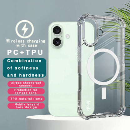 For iPhone 16 IMAK Space Shield PC + TPU Airbag Shockproof MagSafe Phone Case(Transparent) - iPhone 16 Cases by imak | Online Shopping South Africa | PMC Jewellery | Buy Now Pay Later Mobicred