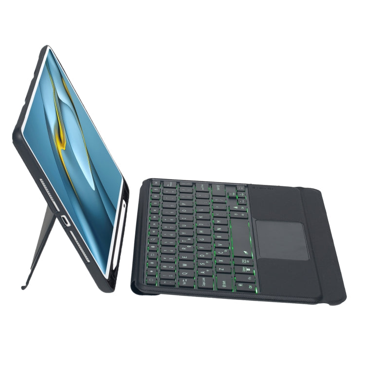 For Huawei MatePad Pro 10.8 2021 / 2019 Detachable Backlit Bluetooth Keyboard Leather Case with Touchpad(Black) - Huawei Keyboard by PMC Jewellery | Online Shopping South Africa | PMC Jewellery | Buy Now Pay Later Mobicred