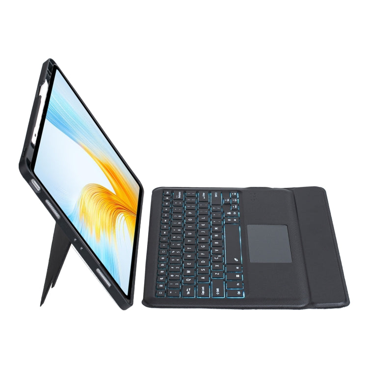 For Honor MagicPad 13 Detachable Backlit Bluetooth Keyboard Leather Case with Touchpad(Black) - Huawei Keyboard by PMC Jewellery | Online Shopping South Africa | PMC Jewellery | Buy Now Pay Later Mobicred