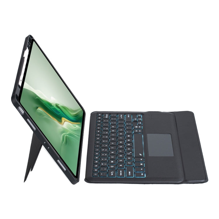 For Honor MagicPad 2 12.3 Detachable Backlit Bluetooth Keyboard Leather Case with Touchpad(Black) - Huawei Keyboard by PMC Jewellery | Online Shopping South Africa | PMC Jewellery | Buy Now Pay Later Mobicred