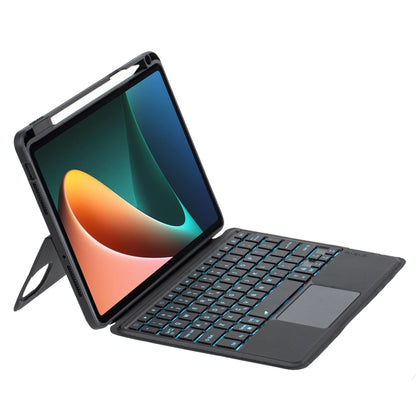 For Xiaomi Pad 5 / 5 Pro 11 Detachable Backlit Bluetooth Keyboard Leather Case with Touchpad(Black) - Others Keyboard by PMC Jewellery | Online Shopping South Africa | PMC Jewellery | Buy Now Pay Later Mobicred