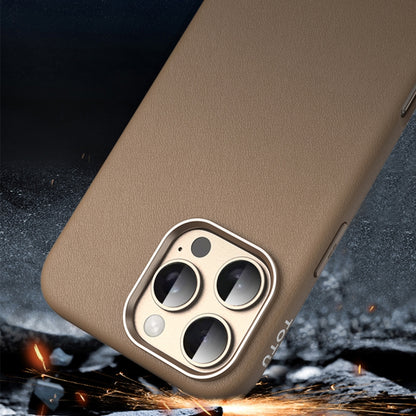 For iPhone 16 Pro Max TOTU PC-17 Mulsanne Series Plain Leather MagSafe Magnetic Phone Case(Gold) - iPhone 16 Pro Max Cases by TOTUDESIGN | Online Shopping South Africa | PMC Jewellery | Buy Now Pay Later Mobicred