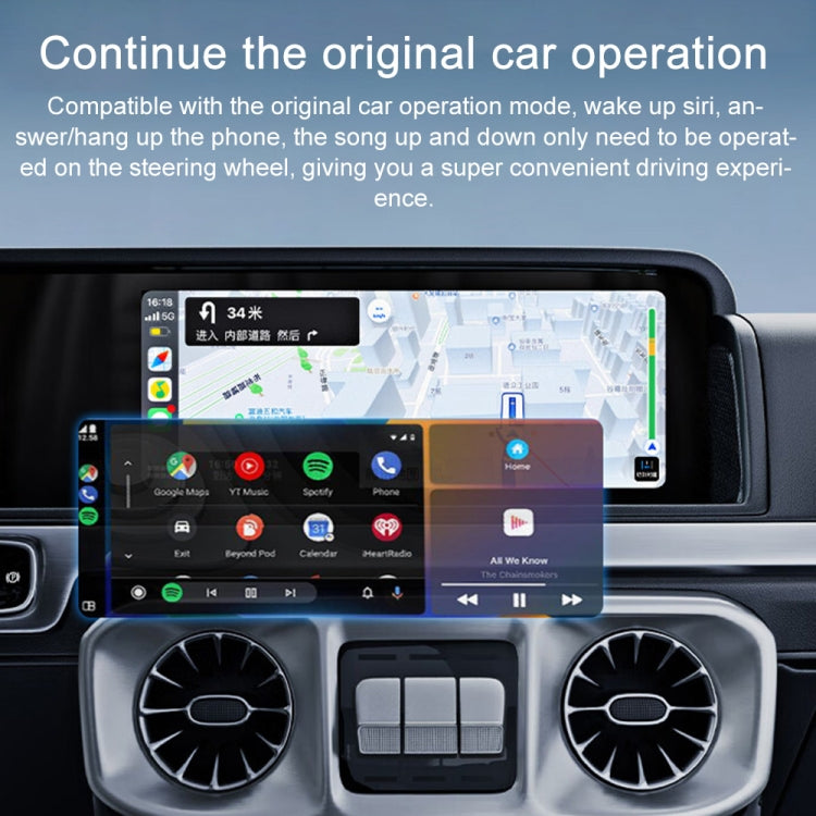 CarPlay and Android Auto Wireless Car Connectivity Box, Specification: Round(Black) - Bluetooth Adapters by PMC Jewellery | Online Shopping South Africa | PMC Jewellery | Buy Now Pay Later Mobicred