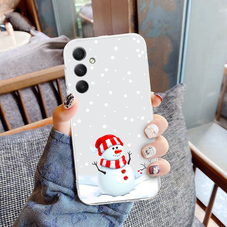 For Samsung Galaxy S25+ 5G Christmas Painted Pattern TPU Transparent Phone Case(Snowman) - Galaxy S25+ 5G Cases by PMC Jewellery | Online Shopping South Africa | PMC Jewellery | Buy Now Pay Later Mobicred