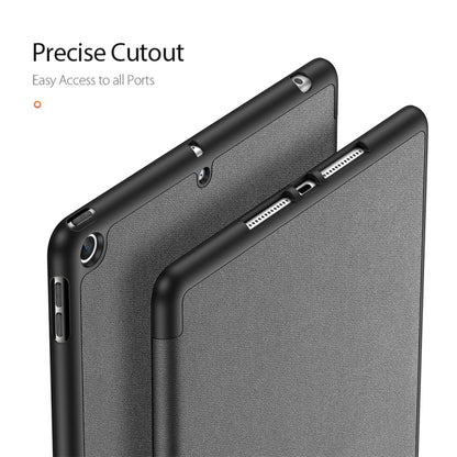 For iPad 9.7 inch(2017)/9.7 inch(2018)/iPad 6 DUX DUCIS Domo Series Horizontal Flip Magnetic PU Leather Case with Three-folding Holder & Pen Slot(Gray) - iPad 9.7 (2018) & (2017) Cases by DUX DUCIS | Online Shopping South Africa | PMC Jewellery | Buy Now Pay Later Mobicred