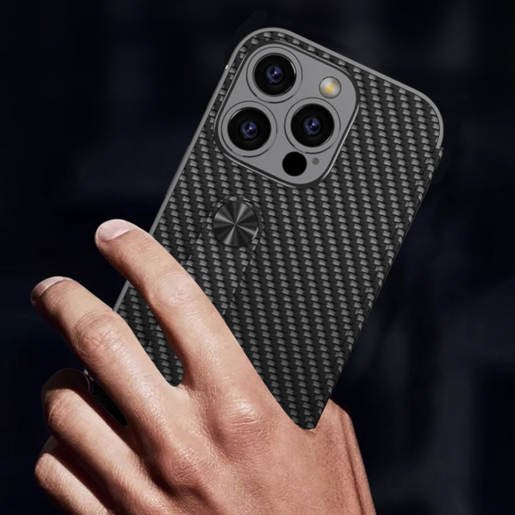 For iPhone 16 Pro GKK Plating Phantom Flip Leather MagSafe Phone Case(Carbon Fiber) - iPhone 16 Pro Cases by GKK | Online Shopping South Africa | PMC Jewellery | Buy Now Pay Later Mobicred