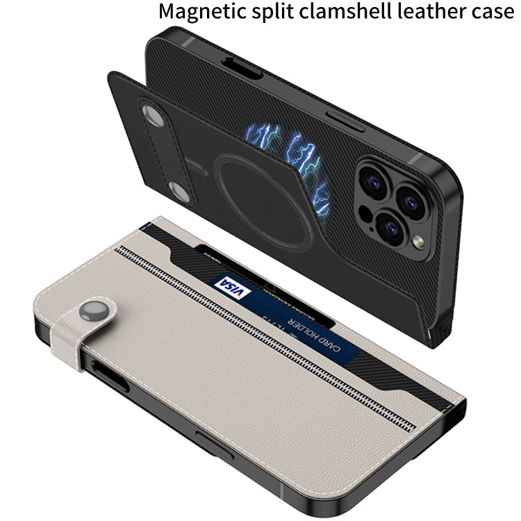 For iPhone 16 Pro GKK Detachable Flip Leather MagSafe Phone Case(Titanium Gray) - iPhone 16 Pro Cases by GKK | Online Shopping South Africa | PMC Jewellery | Buy Now Pay Later Mobicred