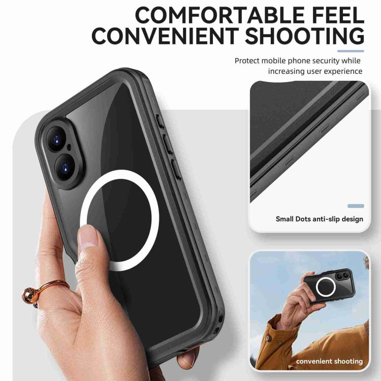 For iPhone 16 Plus RedPepper IP68 Waterproof Triple-proof MagSafe Phone Case(Black) - iPhone 16 Plus Cases by RedPepper | Online Shopping South Africa | PMC Jewellery | Buy Now Pay Later Mobicred