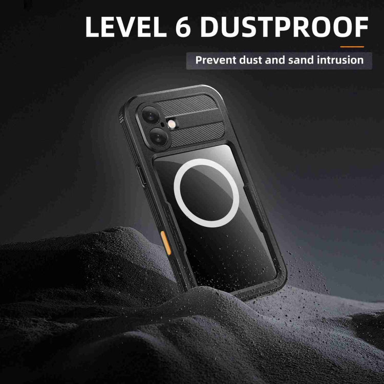 For iPhone 16 Plus RedPepper IP68 Waterproof Triple-proof MagSafe Phone Case(Black) - iPhone 16 Plus Cases by RedPepper | Online Shopping South Africa | PMC Jewellery | Buy Now Pay Later Mobicred