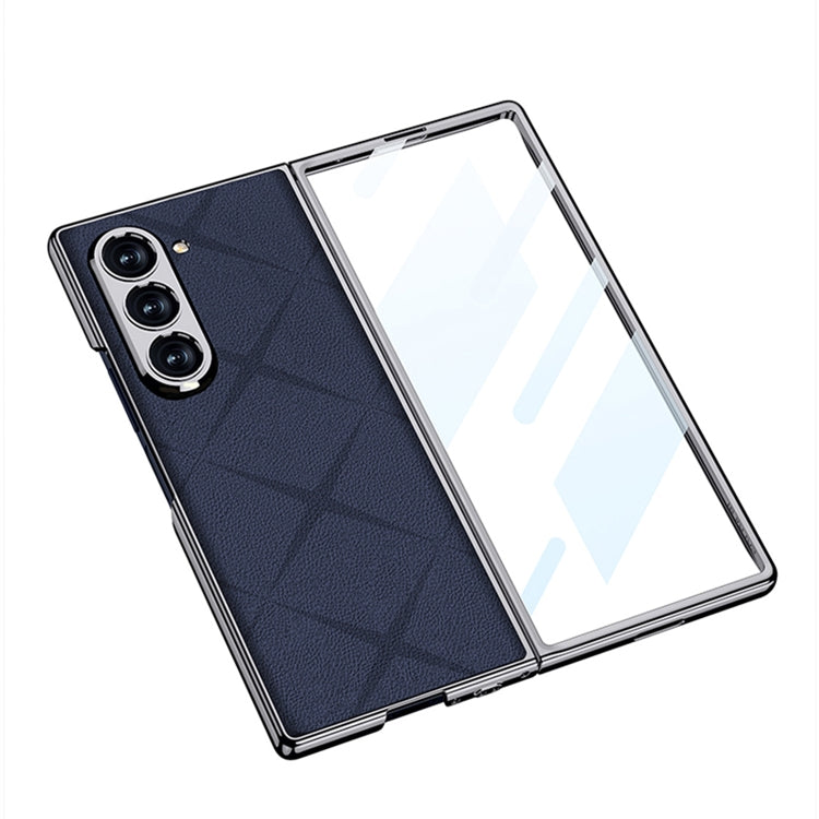 For Samsung Galaxy Z Fold6 GKK Integrated Asterism Plating Leather Full Coverage Phone Case(Black) - Galaxy Z Fold6 5G Cases by GKK | Online Shopping South Africa | PMC Jewellery | Buy Now Pay Later Mobicred