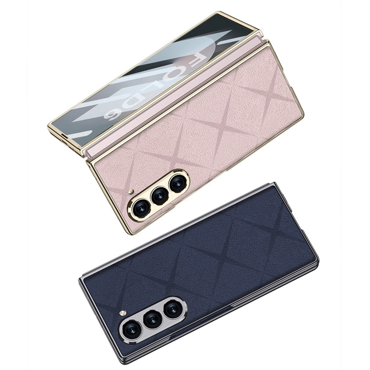 For Samsung Galaxy Z Fold6 GKK Integrated Asterism Plating Leather Full Coverage Phone Case(Grey) - Galaxy Z Fold6 5G Cases by GKK | Online Shopping South Africa | PMC Jewellery | Buy Now Pay Later Mobicred