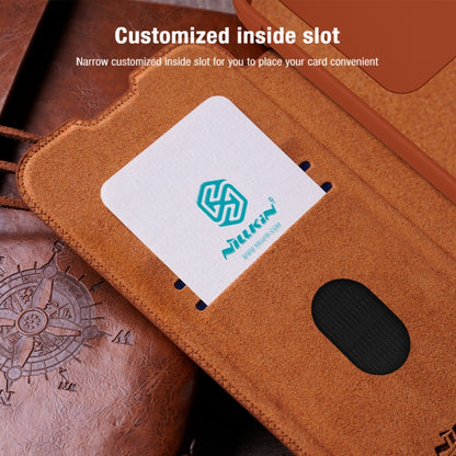 For Samsung Galaxy S24 FE 5G NILLKIN QIN Series Pro Sliding Camera Cover Design Leather Phone Case(Brown) - Galaxy S24 FE 5G Cases by NILLKIN | Online Shopping South Africa | PMC Jewellery | Buy Now Pay Later Mobicred