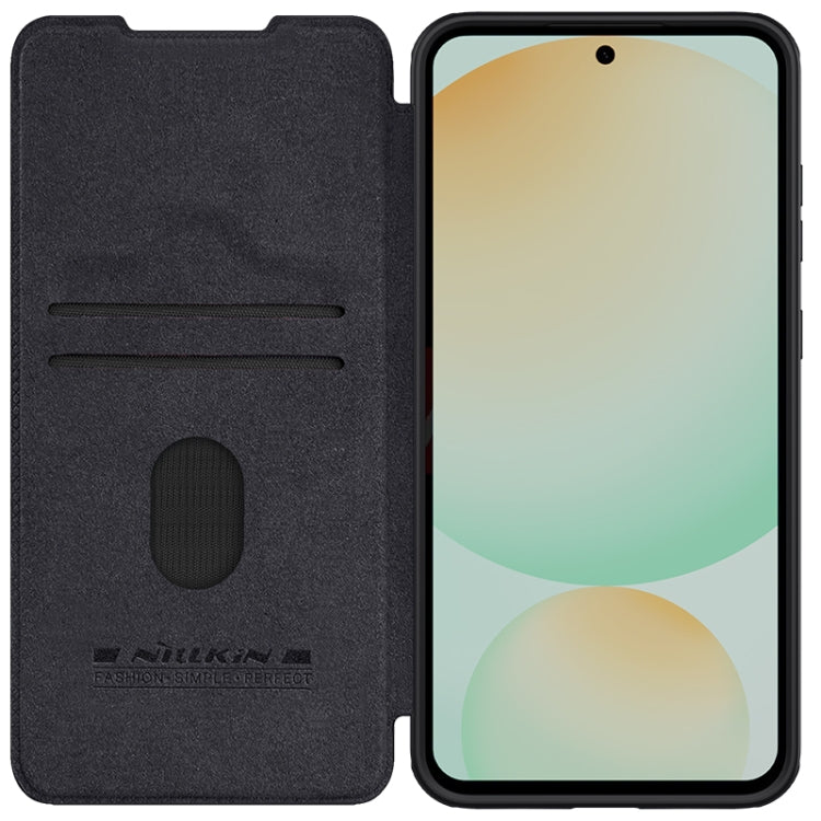 For Samsung Galaxy S24 FE 5G NILLKIN QIN Series Pro Sliding Camera Cover Design Leather Phone Case(Black) - Galaxy S24 FE 5G Cases by NILLKIN | Online Shopping South Africa | PMC Jewellery | Buy Now Pay Later Mobicred