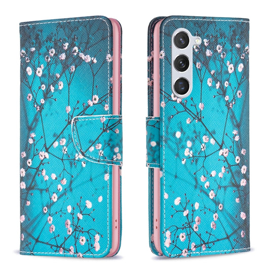 For Samsung Galaxy S25 5G Colored Drawing Pattern Leather Phone Case(Plum Blossom) - Galaxy S25 5G Cases by PMC Jewellery | Online Shopping South Africa | PMC Jewellery | Buy Now Pay Later Mobicred