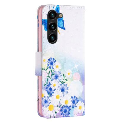 For Samsung Galaxy S25+ 5G Colored Drawing Pattern Leather Phone Case(Butterfly Love) - Galaxy S25+ 5G Cases by PMC Jewellery | Online Shopping South Africa | PMC Jewellery | Buy Now Pay Later Mobicred