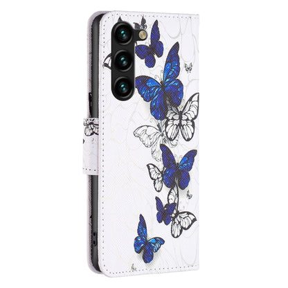 For Samsung Galaxy S25+ 5G Colored Drawing Pattern Leather Phone Case(Butterflies) - Galaxy S25+ 5G Tempered Glass by PMC Jewellery | Online Shopping South Africa | PMC Jewellery | Buy Now Pay Later Mobicred