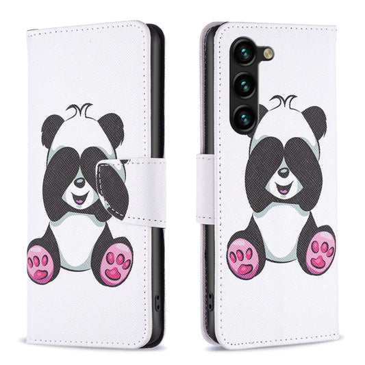 For Samsung Galaxy S25+ 5G Colored Drawing Pattern Leather Phone Case(Panda) - Galaxy S25+ 5G Tempered Glass by PMC Jewellery | Online Shopping South Africa | PMC Jewellery | Buy Now Pay Later Mobicred