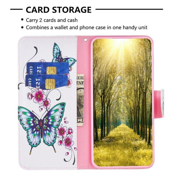 For Samsung Galaxy S25+ 5G Colored Drawing Pattern Leather Phone Case(Flowers Butterfly) - Galaxy S25+ 5G Tempered Glass by PMC Jewellery | Online Shopping South Africa | PMC Jewellery | Buy Now Pay Later Mobicred