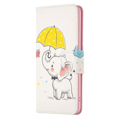 For Samsung Galaxy S25+ 5G Colored Drawing Pattern Leather Phone Case(Umbrella Elephant) - Galaxy S25+ 5G Tempered Glass by PMC Jewellery | Online Shopping South Africa | PMC Jewellery | Buy Now Pay Later Mobicred