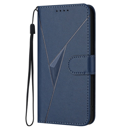 For Motorola Edge 5G 2024 Triangle Pattern Buckle Clasp Leather Phone Case(Royal Blue) - Motorola Cases by PMC Jewellery | Online Shopping South Africa | PMC Jewellery | Buy Now Pay Later Mobicred