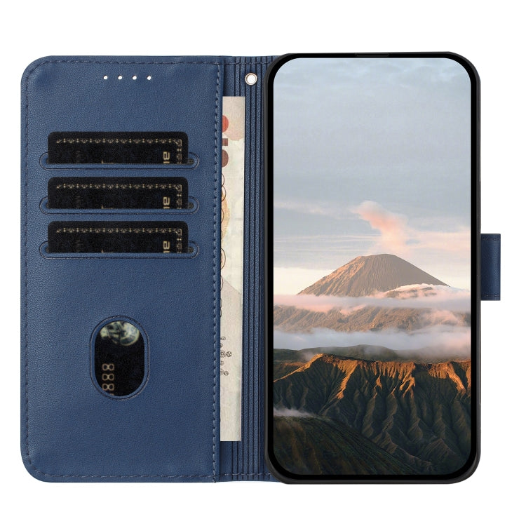 For Motorola Edge 5G 2024 Triangle Pattern Buckle Clasp Leather Phone Case(Royal Blue) - Motorola Cases by PMC Jewellery | Online Shopping South Africa | PMC Jewellery | Buy Now Pay Later Mobicred