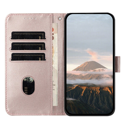 For Motorola Moto G Stylus 2024 Triangle Pattern Buckle Clasp Leather Phone Case(Rose Gold) - Motorola Cases by PMC Jewellery | Online Shopping South Africa | PMC Jewellery | Buy Now Pay Later Mobicred