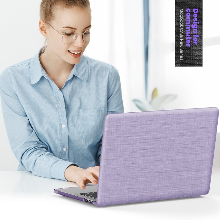 For MacBook Pro 13.3 inch M1 A2338 Fabric Magnetic Holder Laptop Protective Case(Purple) - MacBook Pro Cases by PMC Jewellery | Online Shopping South Africa | PMC Jewellery | Buy Now Pay Later Mobicred