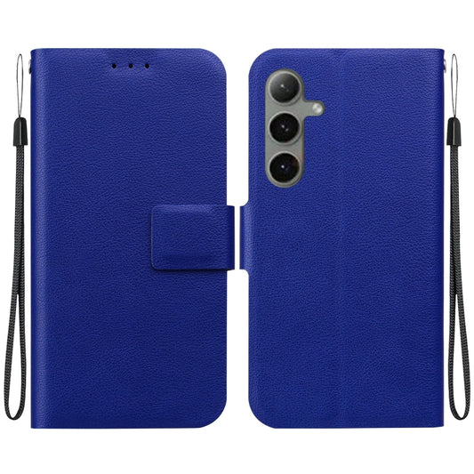 For Samsung Galaxy S25+ 5G Ultra-thin Voltage Magnetic Buckle Leather Phone Case(Blue) - Galaxy S25+ 5G Cases by PMC Jewellery | Online Shopping South Africa | PMC Jewellery | Buy Now Pay Later Mobicred