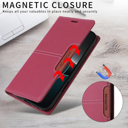 For iPhone 16 GQUTROBE G01 RFID Anti-theft Leather Phone Case(Red) - iPhone 16 Cases by GQUTROBE | Online Shopping South Africa | PMC Jewellery | Buy Now Pay Later Mobicred