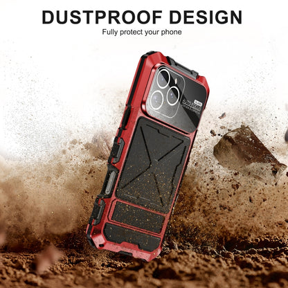 For iPhone 16 Pro Max R-JUST Life Waterproof Dustproof Shockproof Phone Case(Red) - iPhone 16 Pro Max Cases by R-JUST | Online Shopping South Africa | PMC Jewellery | Buy Now Pay Later Mobicred